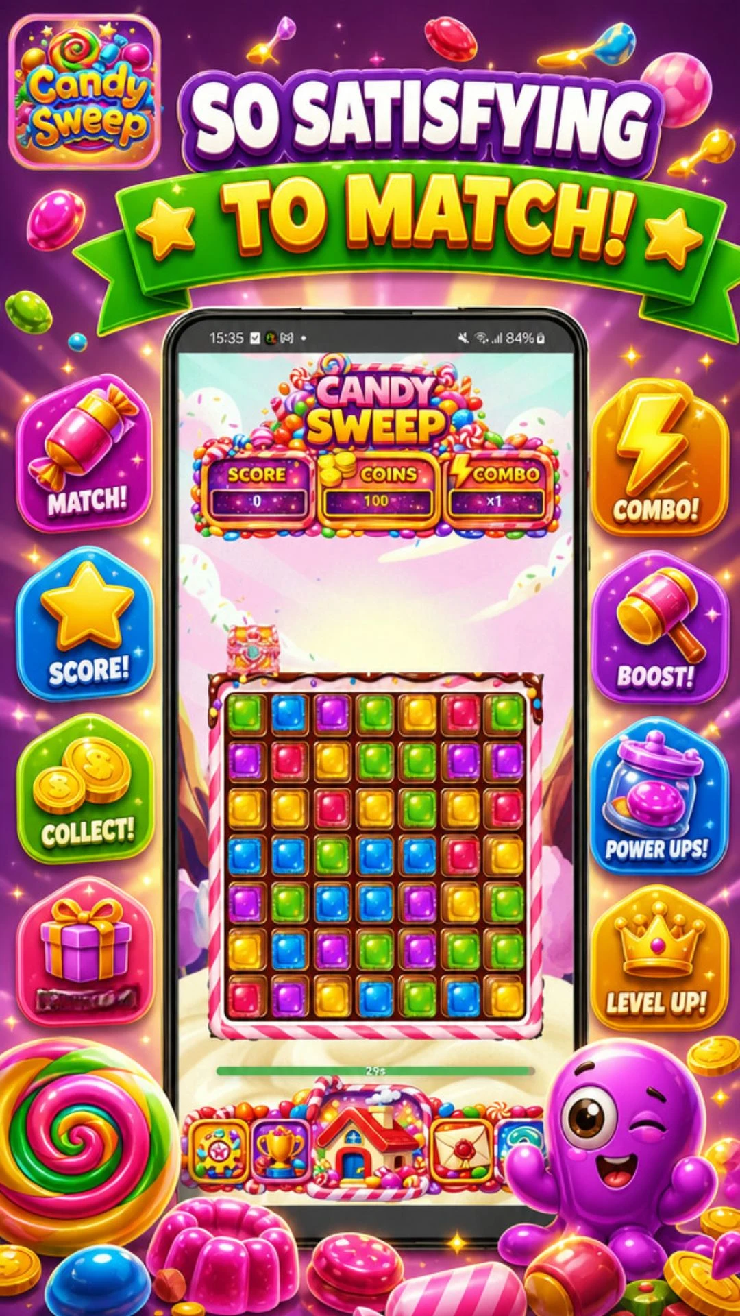 Candy Sweep Puzzle screenshot